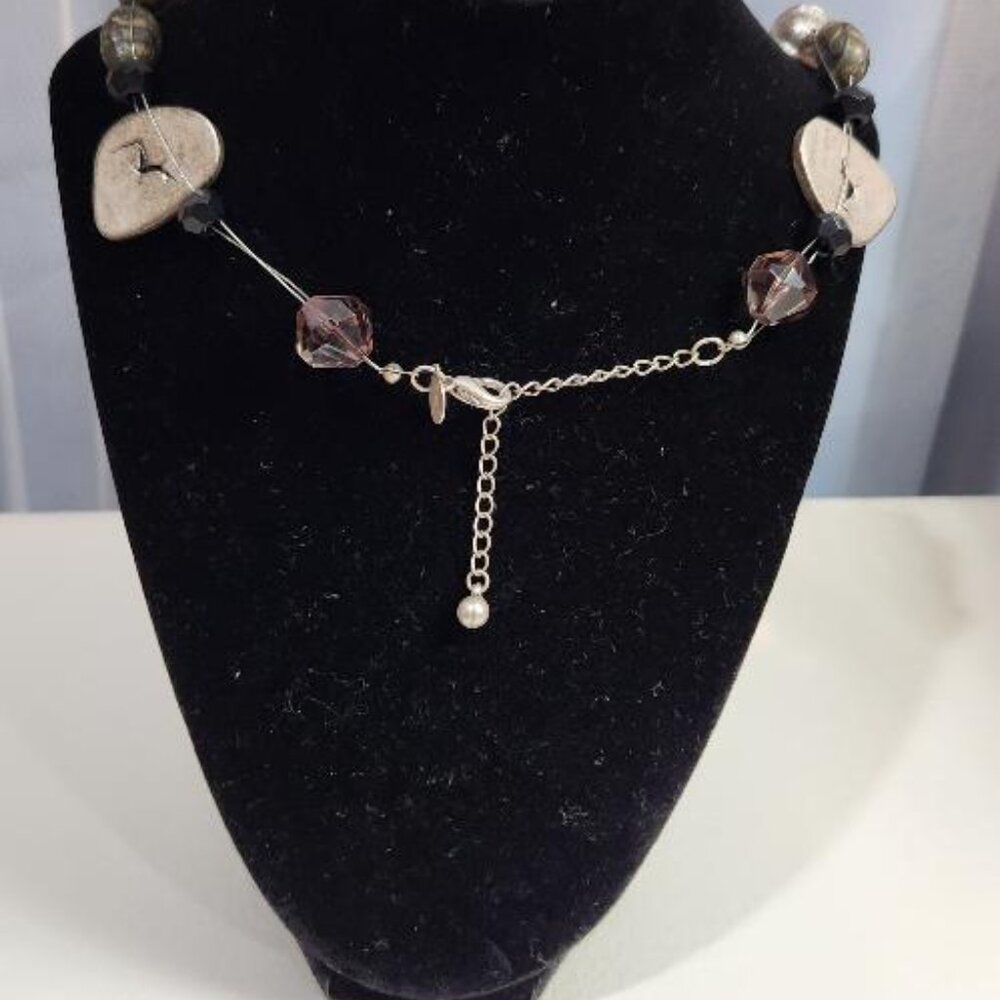 Chico's Boho Statement Necklace Featuring Mixed M… - image 2